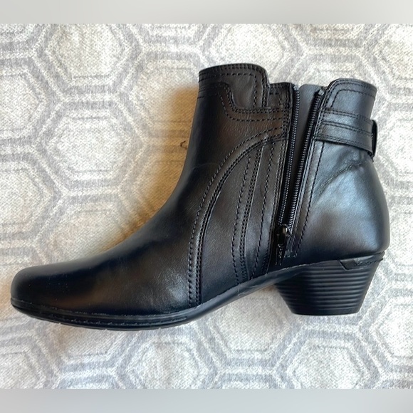 Cobb Hill Ankle Boots Laural Black Leather Woman’s Sz: 9.5 - Picture 4 of 12